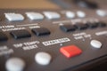 Control buttons for electronic musical keyboard Royalty Free Stock Photo