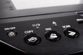 Control buttons on the printer. Control panel in photocopier Royalty Free Stock Photo