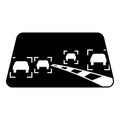 Control car navigation panel icon, simple style Royalty Free Stock Photo