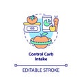 Control carb intake concept icon Royalty Free Stock Photo