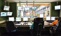 Control center in a steel mill - production and technology in an industrial plant