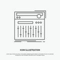 Control, controller, midi, studio, sound Icon. Line vector gray symbol for UI and UX, website or mobile application Royalty Free Stock Photo