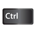 Control Ctrl computer key button on white background. flat style. Ctrl button symbol. Control key sign