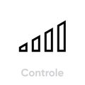 Control flat icon. Editable Vector Stroke.