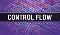 Control flow with Abstract Technology Binary code Background.Digital binary data and Secure Data Concept. Software