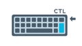 Control Key Icon on Keyboard for Keyboard Shortcuts, vector design Generative AI Royalty Free Stock Photo