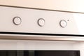 Control knobs of built-in modern oven Royalty Free Stock Photo