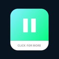 Control, Media, Pause, Video Mobile App Button. Android and IOS Glyph Version Royalty Free Stock Photo