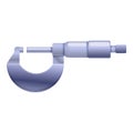 Control micrometer icon, cartoon style