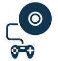 Control pad, game console Isolated Vector Icon That can be easily edited in any size or modified. Royalty Free Stock Photo