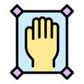 Control palm scanning icon vector flat Royalty Free Stock Photo