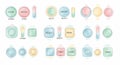 Control panel buttons with various shapes and colors Royalty Free Stock Photo