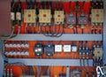Control panel with cables Royalty Free Stock Photo