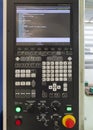 Control panel of CNC machining Center machine Royalty Free Stock Photo