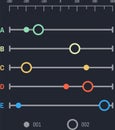 Control panel with colorful sliders and buttons adjusting parameters, offering a visual representation of settings and