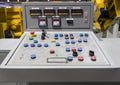 Control panel for concrete mixing plant Royalty Free Stock Photo