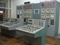 Control panel at electric power plant Royalty Free Stock Photo