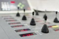 Control panel of the equipment in a modern offset printing house Royalty Free Stock Photo