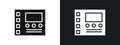 control panel icon linear graphics set vector in black Royalty Free Stock Photo