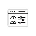 Control panel icon Simple thin outline Royalty Free Stock Photo