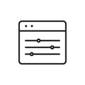 Control panel icon Simple thin outline Royalty Free Stock Photo
