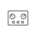 Control panel icon Thin line art isolated Royalty Free Stock Photo