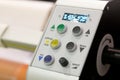 Control panel of inkjet large format printer Royalty Free Stock Photo