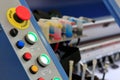 Control panel of large format printer Royalty Free Stock Photo