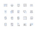Control panel line icons collection. Dashboard, Interface, Console, Settings, Management, Configuration, Access vector Royalty Free Stock Photo