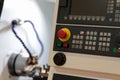 Control panel of metalworking CNC turning machine