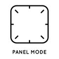 Control panel mode icon. Power indicator, program selection, mode value change. Vector sign in simple style, isolated on Royalty Free Stock Photo