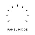 Control panel mode icon. Power indicator, program selection, mode value change. Vector sign in simple style, isolated on Royalty Free Stock Photo