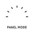 Control panel mode icon. Power indicator, program selection, mode value change. Vector sign in simple style, isolated on Royalty Free Stock Photo