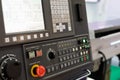 Control panel of modern CNC machining center Royalty Free Stock Photo