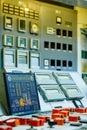 Control panel of the nuclear power plant. Close up Royalty Free Stock Photo