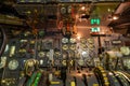 Control panel of an old aircraft. Royalty Free Stock Photo