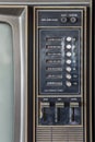 Control panel of old classic color analog television