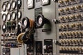 A control panel of a old submarine