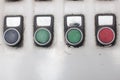 Control panel with push buttons