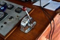 Control panel in ship with steering gear