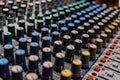 Control panel of sound mixer Royalty Free Stock Photo