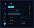 Control panel UI elements kit Royalty Free Stock Photo