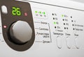 Control panel of white washing machine Royalty Free Stock Photo