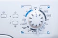 Control panel of white washing machine . Royalty Free Stock Photo