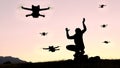 control problem and unprofessional behavior of novice drone driver