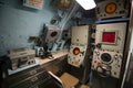 Control room - Interiors of the submarine USS Growler SSG-57 which retired from service in 1964 from the United States Royalty Free Stock Photo