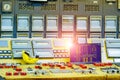 Control room of a nuclear power generation plant Royalty Free Stock Photo