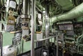 Control room with periscope - Interiors of the submarine USS Growler SSG-57 which retired from service in 1964 from the Royalty Free Stock Photo