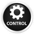 Control (settings icon) premium black round button