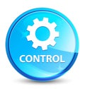 Control (settings icon) splash natural blue round button